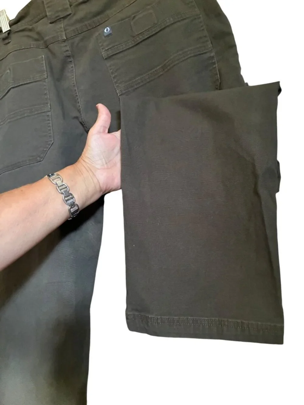 The American Outdoorsman Pants Mens 38x32 Brown Good Utility Canvas Workwear